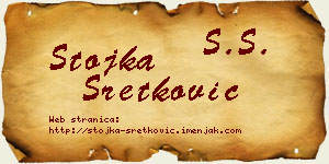 Stojka Sretković vizit kartica
